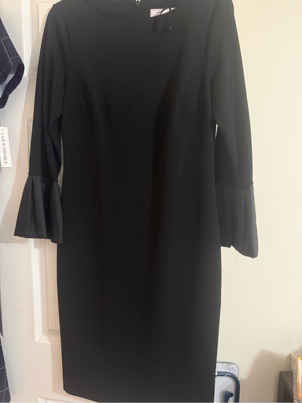 Black Bell-Sleeve Shift Dress - Women